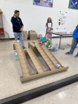 Preschool child exploring science through play